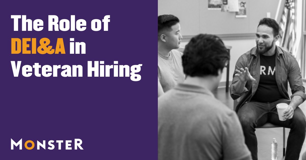 MonsterHiring's tweet image. Our nation&apos;s heroes bring a unique perspective and valuable skills to the workplace. Embracing diversity, equity, inclusion, and accessibility is key to unlocking their full potential. Learn more 👉  bit.ly/3u5qW9t
#HiringOurHeroes #DiversityMatters #InclusionAtWork