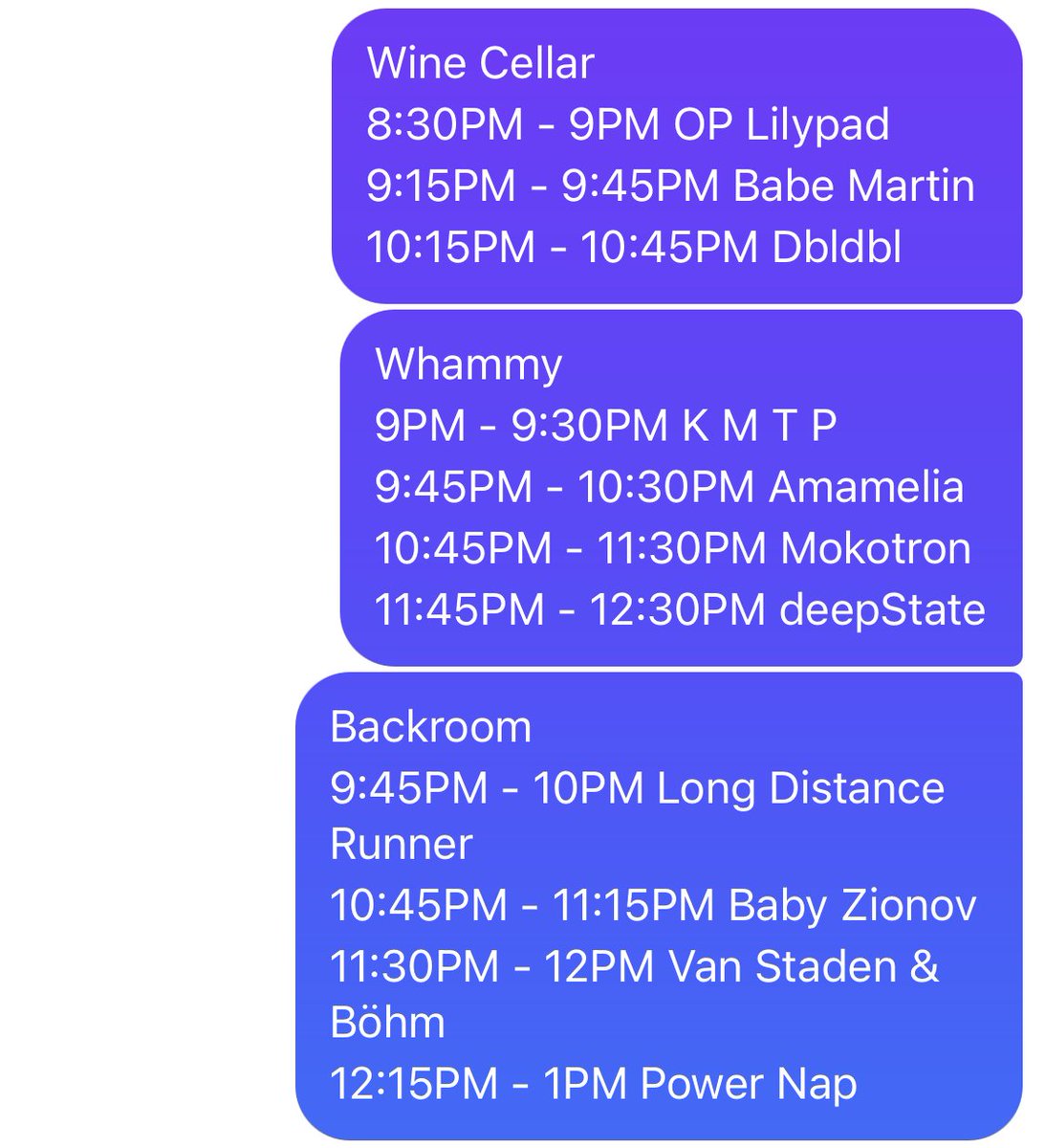 Sunreturn (@sunreturnnz) on Twitter photo Set times for tonight, tickets are available from <a href="/undertheradarnz/">Undertheradar</a> until 5:30PM: undertheradar.co.nz/gig/86596/Fest…
cc <a href="/ChrisCudby/">Power Nap</a> <a href="/Mealy_Worm/">amelia synthesizer</a> <a href="/kmtpmakesmusic/">K M T P</a> <a href="/zlarsencumming/">Zoë Larsen Cumming</a> Set times for tonight, tickets are available from <a href="/undertheradarnz/">Undertheradar</a> until 5:30PM: undertheradar.co.nz/gig/86596/Fest…
cc <a href="/ChrisCudby/">Power Nap</a> <a href="/Mealy_Worm/">amelia synthesizer</a> <a href="/kmtpmakesmusic/">K M T P</a> <a href="/zlarsencumming/">Zoë Larsen Cumming</a>