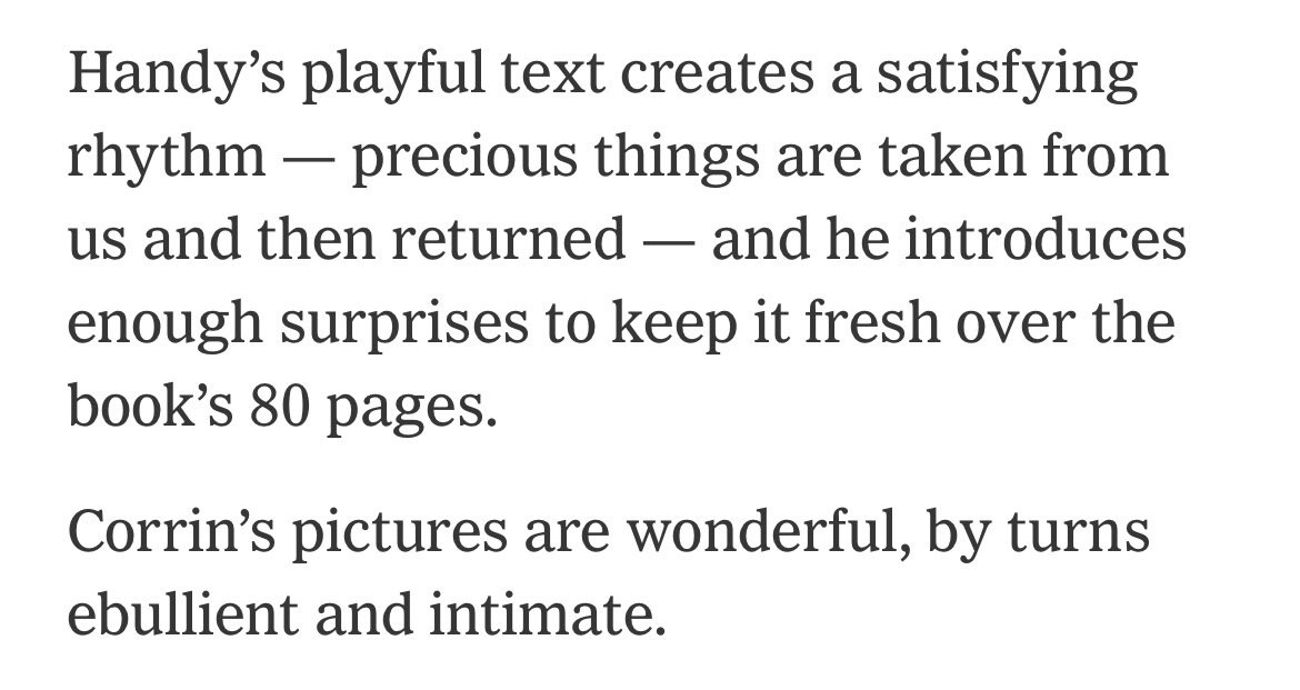 Bruce Handy (@henryfingjames) on Twitter photo Lovely review of “What If One Day” by Ashleigh Corrin and me in the <a href="/nytimesbooks/">New York Times Books</a>, courtesy of <a href="/macbarnett/">Mac Barnett</a>! Thank you!
nytimes.com/2023/11/10/boo… Lovely review of “What If One Day” by Ashleigh Corrin and me in the <a href="/nytimesbooks/">New York Times Books</a>, courtesy of <a href="/macbarnett/">Mac Barnett</a>! Thank you!
nytimes.com/2023/11/10/boo…