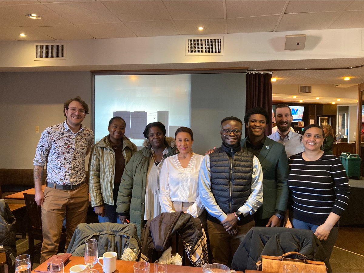 Interim Executive Director, JHR, Bill Killorn and PoliSci Chair Dr. Andrea Brown helped us welcome international staff members of the Journalists for Human Rights: Siyabulela Mandela, Nozha Ben Mohamed Albouchi and Mustapha Dumbuya in a lively discussion with students and faculty