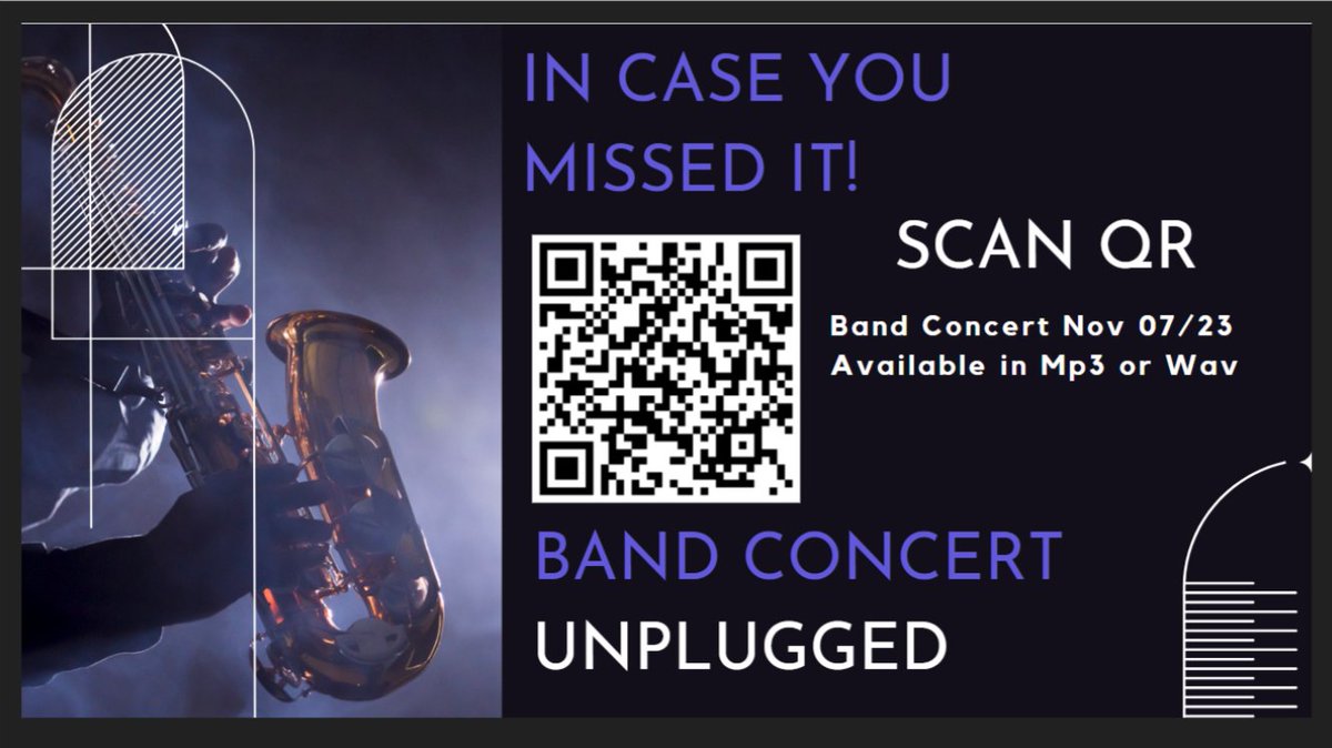 For those that wanted to listen to the Band Concert that was on Nov 7th Scan QR Code <a href="/HWHS_FATE/">Fine Arts & Technology HWHS</a>  <a href="/WestStudentGov/">HWHS Student Government</a> <a href="/HalifaxWestHS/">Halifax West High School</a>