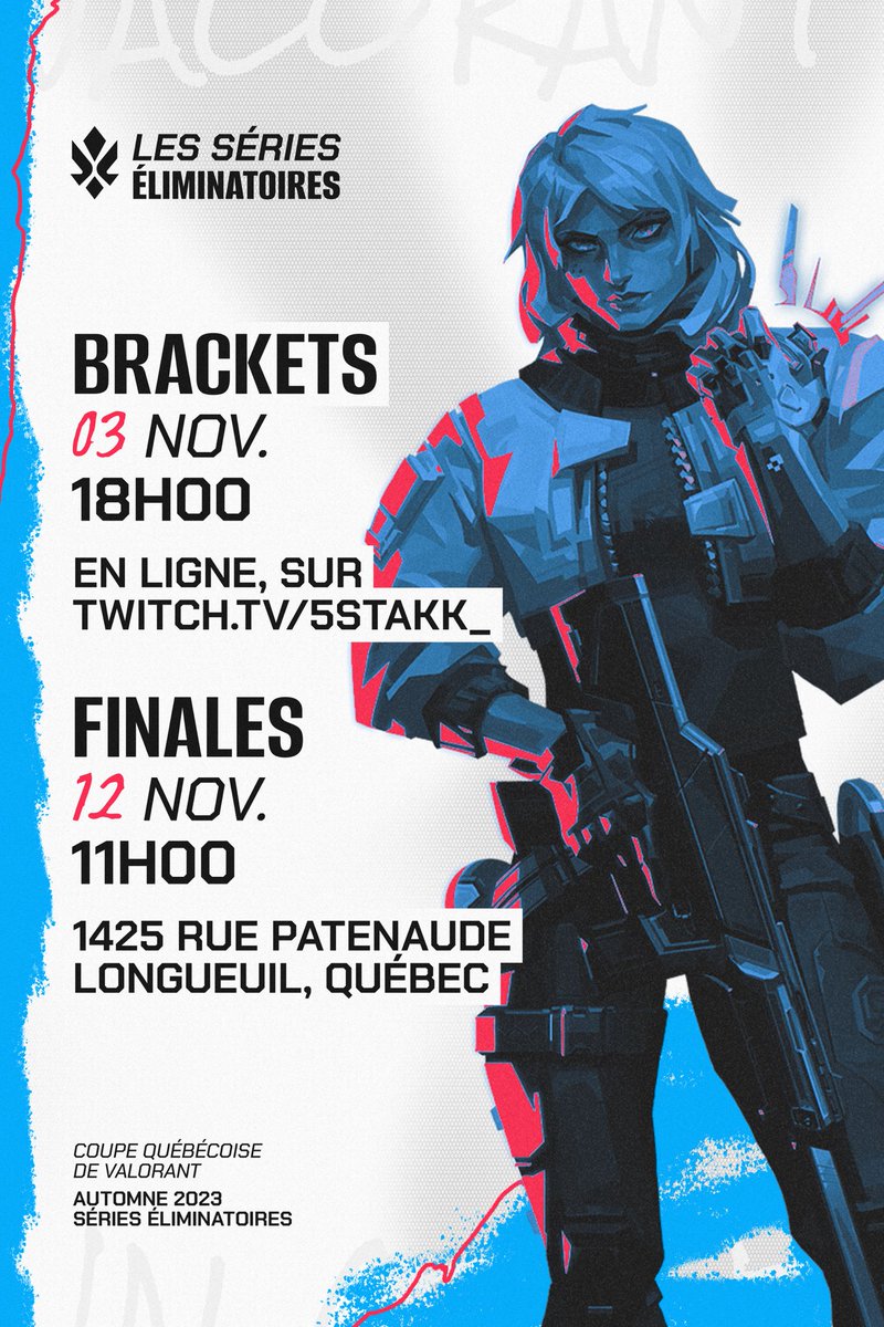 DERNIÈRE CHANCE!⏳
Il ne reste que quelques billets pour les événements de cette fin de semaine! Profitez-en et réservez votre place dès maintenant.

🔗 eventbrite.com/e/billets-coup…

On a hâte de vous y voir! #CQV #VALORANT