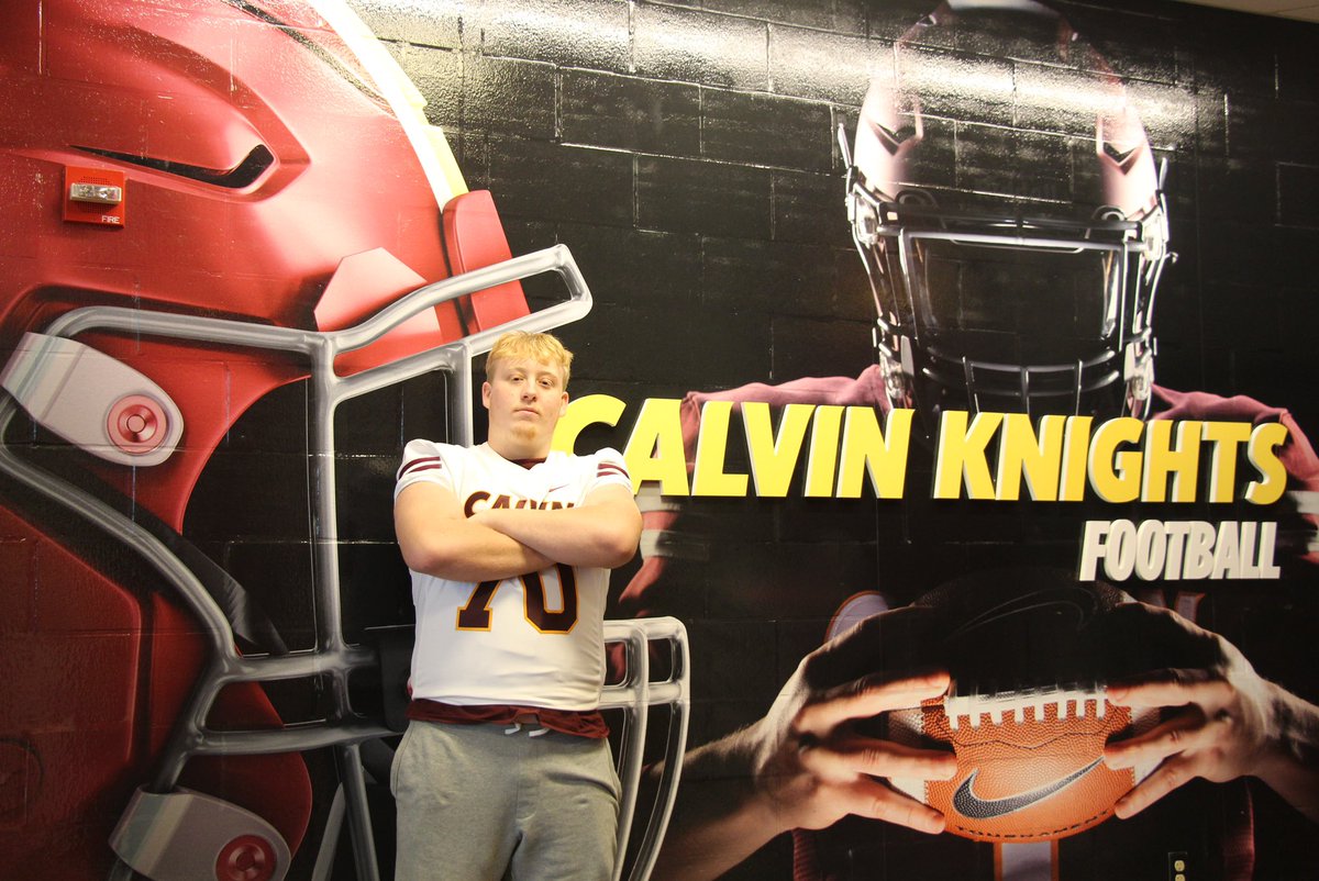 BraydenStein74's tweet image. Huge thanks for an amazing visit at @CalvinKnights. I had a great time and appreciate @CalvinKnightsFB and @CoachMSteph for the invite!! Go knights! 
@CoachTrentFigg @CoachBenDixon @Coach_Ik3 @CoachMSteph