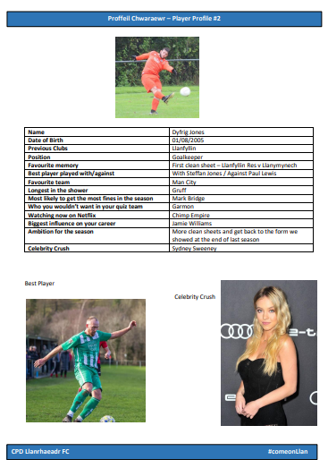 LlanrhaeadrYMFC's tweet image. Getting to know @dyf42 #comeonLlan #playerprofile