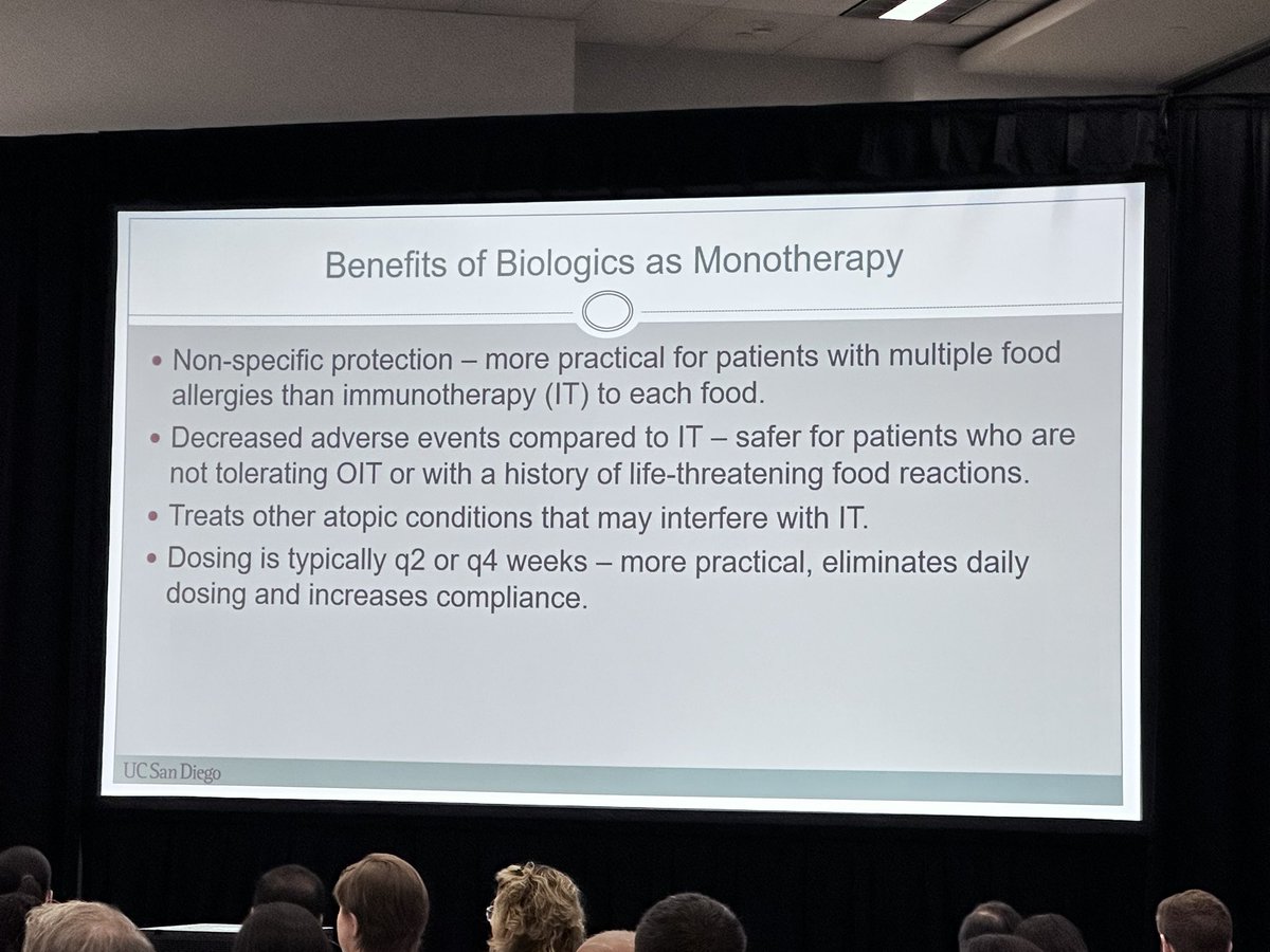 #ACAAI23 benefits of biologics as mono therapy in food allergy - presented by <a href="/FoodAllergyMD/">FoodAllergyMD</a> <a href="/ACAAI/">ACAAI</a>