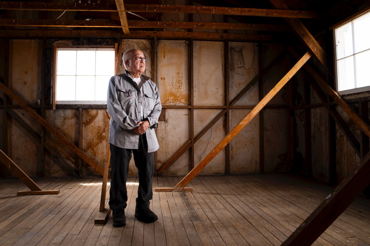 lindseywasson's tweet image. For @AP: I traveled to Minidoka, a WWII Japanese American incarceration camp in rural Idaho, as survivors and descendants gathered for an annual pilgrimage. Some worry that the proposed Lava Ridge wind farm will overshadow the past. Reported w/@ejkomenda:  apnews.com/article/minido…
