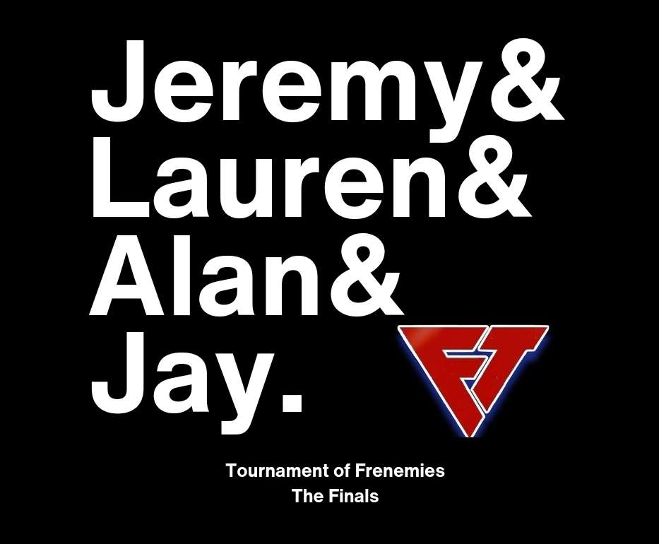 FrenemyTrivia's tweet photo. We have made it!  All roads lead to our finals where we crown the Best Frenemy of the Season!  Featuring @jerWG @Beerdalpodcast Alan Kreisel and @liquid_kourage!  Who will reign supreme?

https://t.co/NrjG8nyRE1

#Frenemy #Trivia #FF #FrenemyFriday #Podcasts https://t.co/TuePC0QUKJ