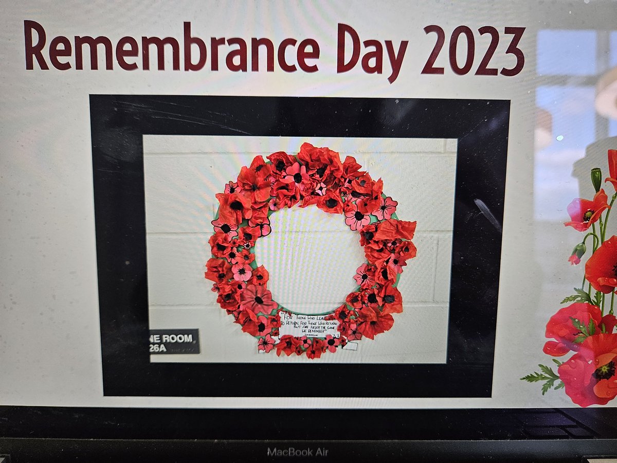 MsBlackbourn's tweet photo. Thank you to all those who contributed to make today's remembrance day assembly a success! @DesmondHDSB 
7-2, you were amazing! https://t.co/FRpTii3kT5