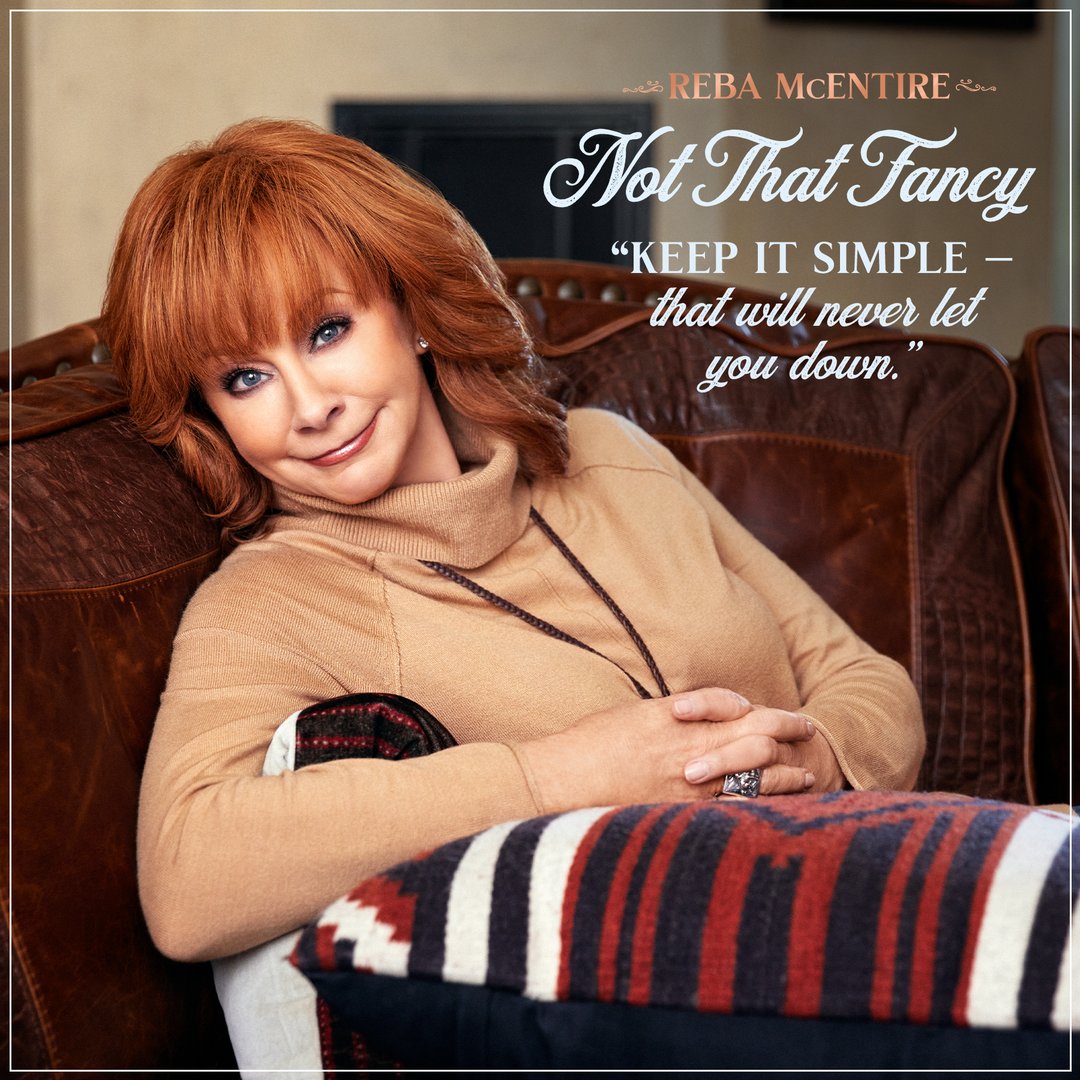 reba's tweet image. Keeping things simple has guided me through so much in my life. I hope these truths I&apos;ve lived by can help you too! Read more in my new book, #NotThatFancy here: bit.ly/3ShxYSs