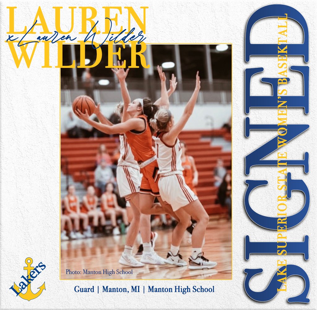LSSU Women's Basketball (@lakestatewbb) on Twitter photo Welcome to the Lakers, <a href="/lauren_wilder11/">Lauren Wilder</a>!
Lauren Wilder has signed her NLI to join our team next fall! We're thrilled to welcome you! Welcome to the Lakers, <a href="/lauren_wilder11/">Lauren Wilder</a>!
Lauren Wilder has signed her NLI to join our team next fall! We're thrilled to welcome you!