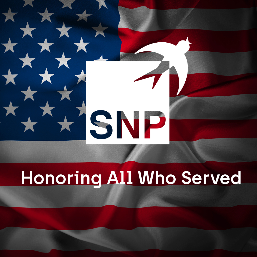 As we approach Veterans Day weekend, SNP honors all active and transitioning military service members and respected veterans.  

#ThankYouVeterans #VeteransDay #SNPgroup