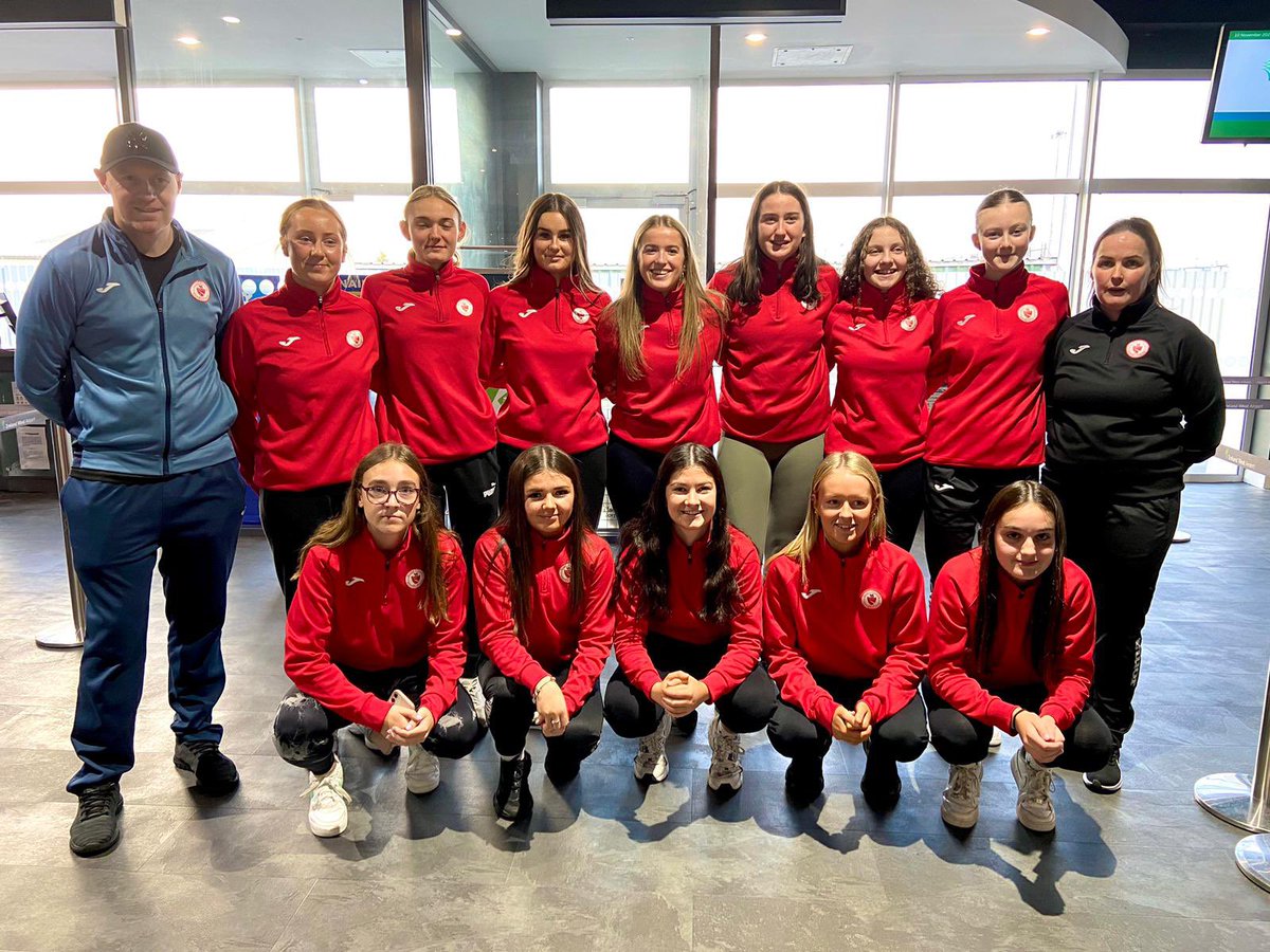 SligoRvsWomen's tweet photo. Our under-17s have arrived in Liverpool for a weekend trip. 

Tomorrow, They will play against @EvertonWomen under-18s in Finch Park 

They will also attend Everton women vs Chelsea women in the WSL on Sunday https://t.co/WclDQPsgWU