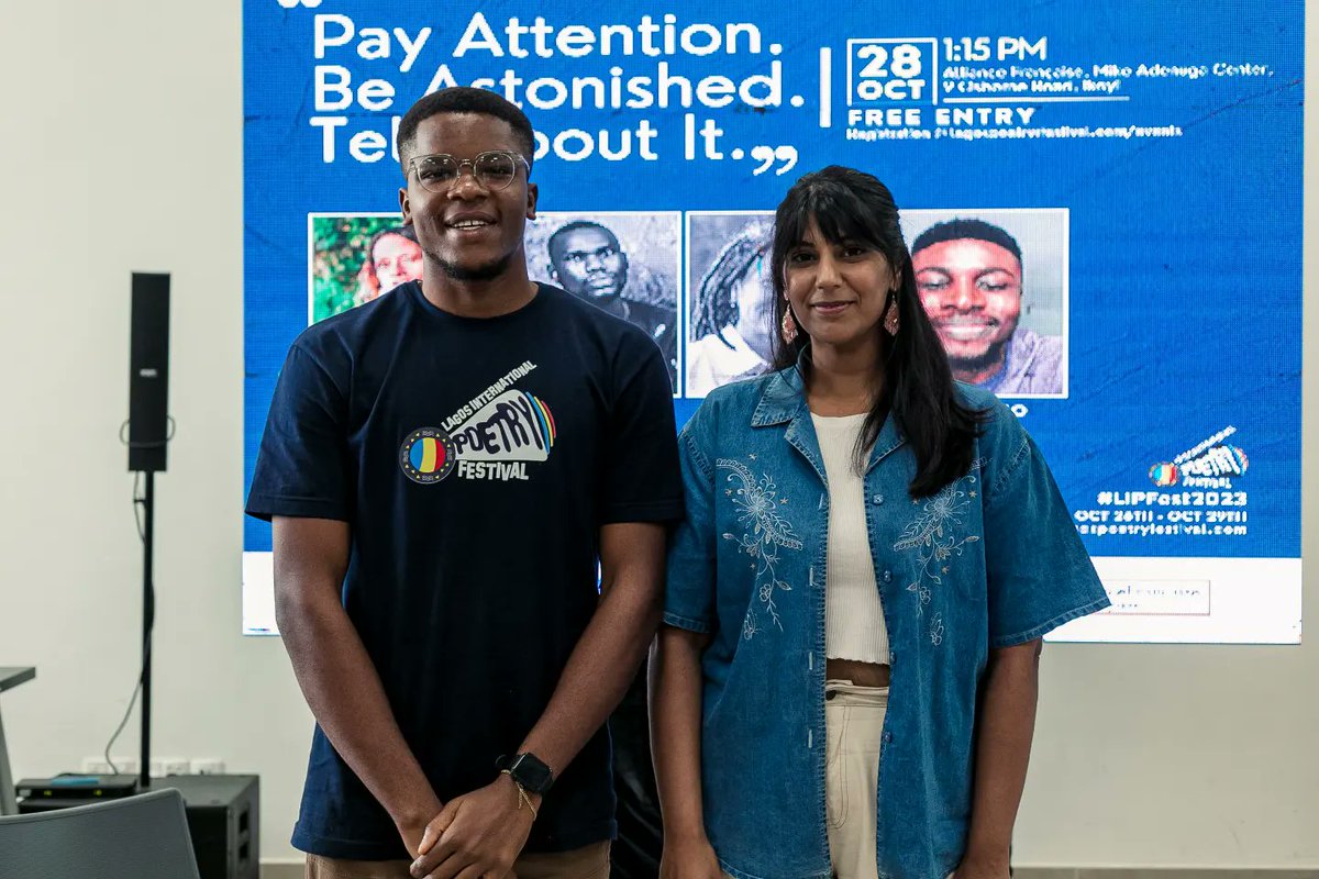 emelife_uc's tweet photo. I remember with fondness moderating this @LagosPoetryFest conversation with @a_pirmohamed and @ngwatilo on their respective body of works as lyrical portals to past and future events.
#lagospoetryfestival #lipfest2023 #curator #moderator #conversationalist #conversations https://t.co/pBDvRthYBB