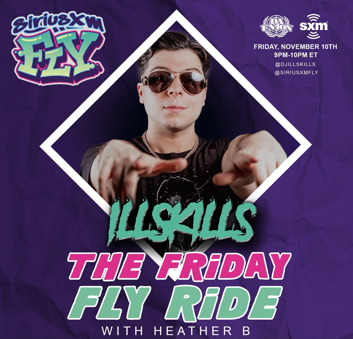 DJILLSKILLS's tweet photo. Tonight! @SiriusXMFLY #FridayFLYRide 9PM EST DEBUT! 📻 Then we take it over the LES as I put it DOWN @ Hotel Chantelle! The WORK doesn’t stop! #TheRedendoShow 🎬 #ScorpipSZN https://t.co/BhHeBHFayz