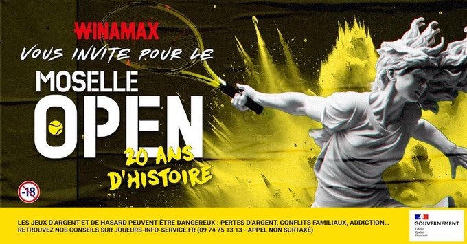 🎾 1 lot de 2 places est à gagner pour la finale du <a href="/MoselleOpen/">Moselle Open</a>, samedi 11/11 ! 

🎁 Pour participer : retweetez ce tweet, suivez <a href="/WinamaxSport/">Winamax Sport 🔞</a> et répondez avec votre pseudo Winamax.

👉 Tirage au sort à 22h00 !

📄 Règlement > bit.ly/WinaConcours23