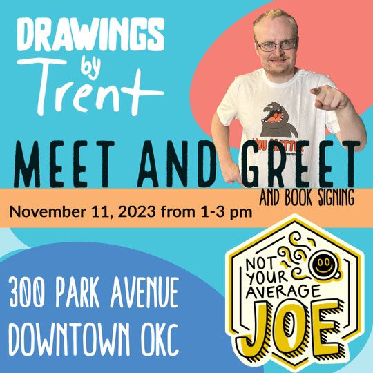 OKLAHOMA CITY FANS! We’re coming tomorrow! Please come see Trent and family at “Not Your Average Joe” downtown from 1:00-3:00! Grab a coffee or a sweet treat while you’re there! Hope to see you tomorrow! #autism