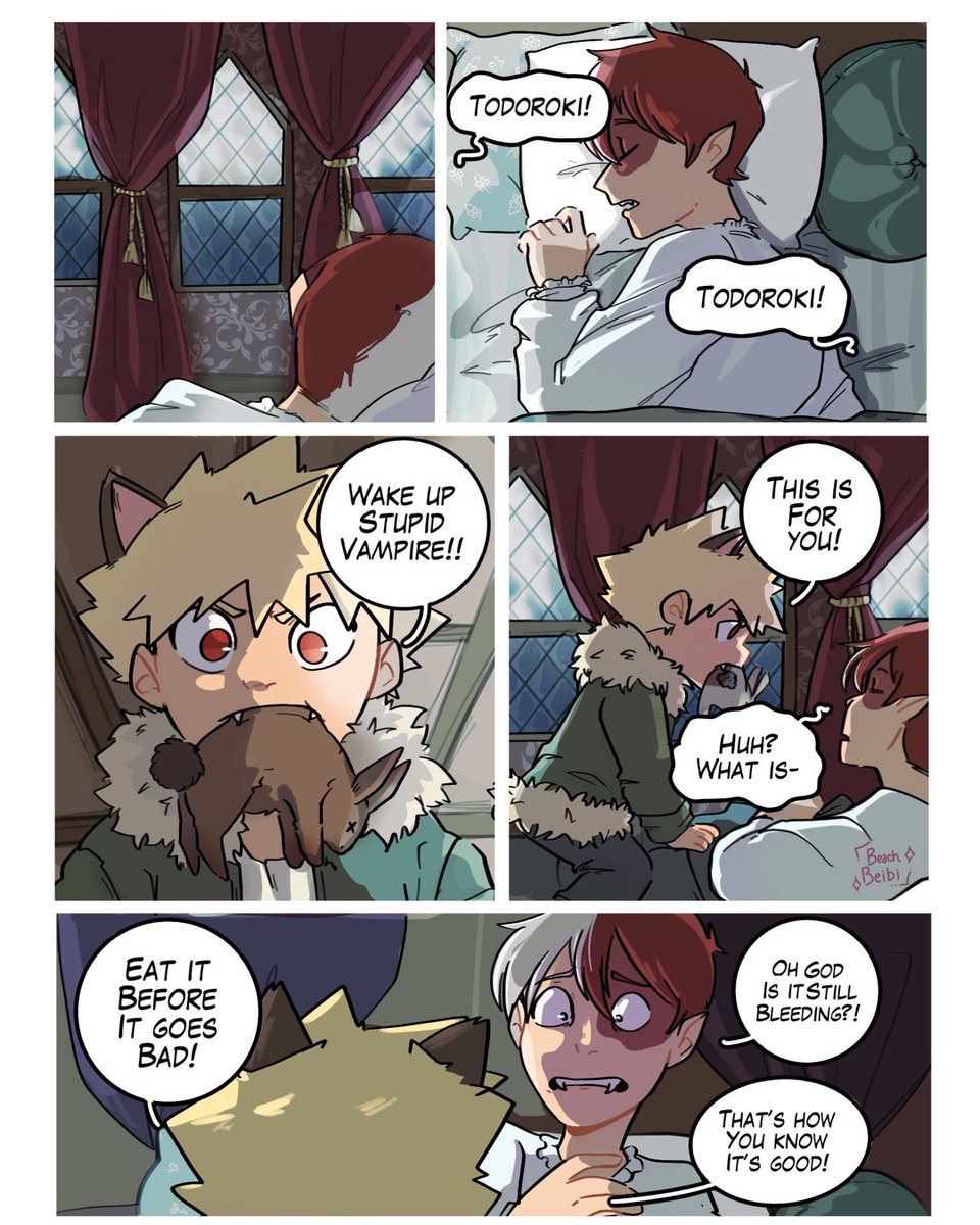 BeachBeibi's tweet photo. The consequences of not being honest about why vampires don’t need to eat came way too soon for Shouto 😩
#todobaku #tdbk https://t.co/SwXaAB9v7R