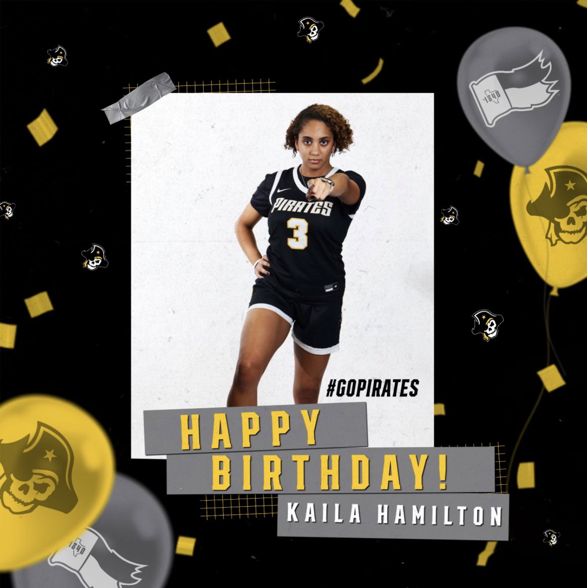 SUPiratesWBB's tweet image. HAPPY BIRTHDAY to sophomore, Kaila Hamilton! Hope you have a great day! 🥳

#GoPirates🏴‍☠️
