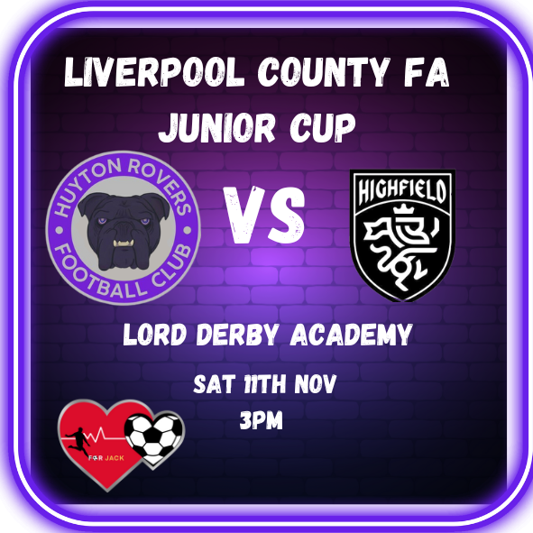 Huyton Rovers (@huytonrovers) on Twitter photo Tomorrow we are finally back in action after a few weeks off! We welcome <a href="/Highfield_FC_/">Highfield FC</a> to Lord Derby academy as we start are County Cup journey.
<a href="/Liverpool_CFA/">Liverpool FA</a> @TheJackRidingF1 Tomorrow we are finally back in action after a few weeks off! We welcome <a href="/Highfield_FC_/">Highfield FC</a> to Lord Derby academy as we start are County Cup journey.
<a href="/Liverpool_CFA/">Liverpool FA</a> @TheJackRidingF1