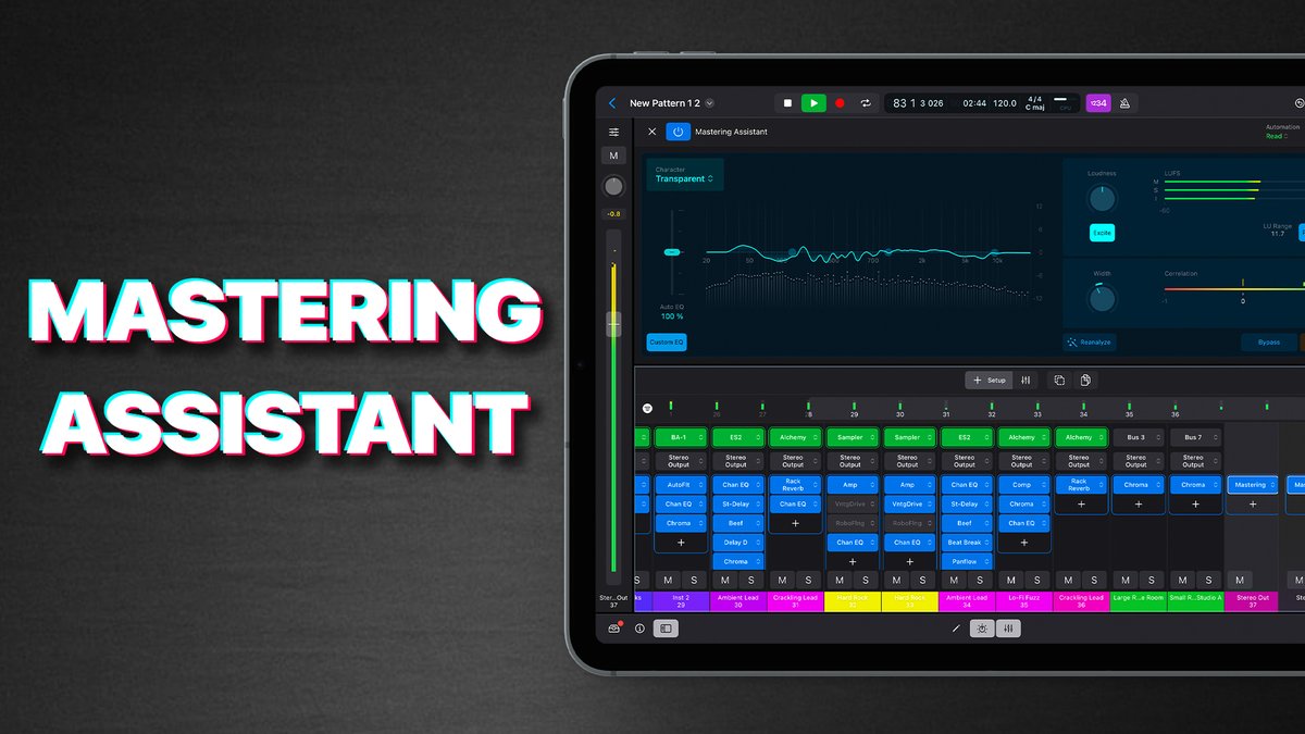 Mastering Assistant has landed in Logic Pro for iPad and it is excellent. 

In this video we'll discover how it works and find out how it compares to two other iPad mastering options: Klevgrand's Grand Finale and BandLab!

youtu.be/z85F7156fkE?si…