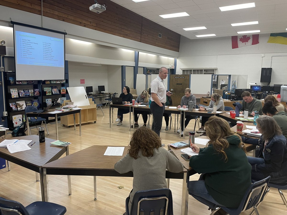 PrincipalMrW's tweet image. Our #HughCairnsVC staff were so engaged in the math PD delivered by @Chadillac60 today. We talked about how to make math more relevant, engaging and diverse in all of our K-8 classes. Excited to see what happens in classrooms from this. #TeachersAreLearners #BeyondTheAlgorithm