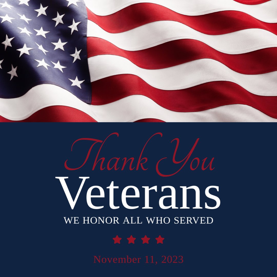 Veterans Day is an opportunity each year to recognize &amp; thank all that have served &amp; are serving in our nation’s military.

This Veterans Day we share our gratitude for their commitment to our communities, our nation, and most importantly for preserving our freedom.

#VeteransDay