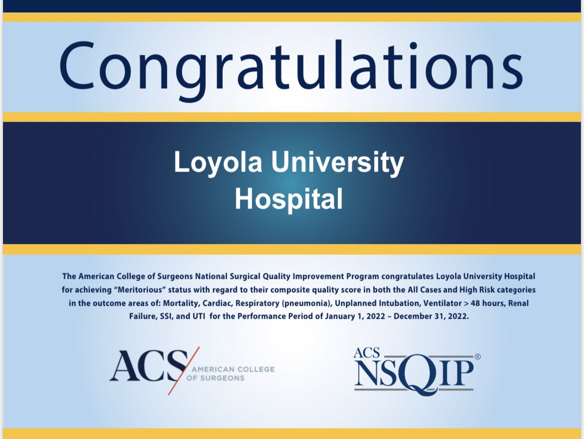 Loyola's Department of Surgery tweet media