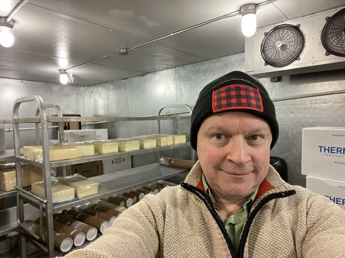 jsjonker's tweet photo. #Cheesecontest #drama allegations of favoritism will not be tolerated @nmpf thank you @cabotcreamery for the hat to keep me warm in the cheese cooler. https://t.co/VrpGXeY3OI