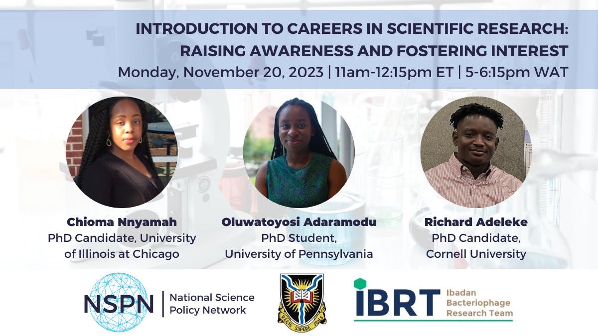 AfroInBio's tweet photo. Afro in Bio community! Don't miss the opportunity to attend the National Science Policy Network event where one of our members will be a featured speaker. It's a great chance to gain insights and connect with fellow science enthusiasts! #SciencePolicy #AfroInBio https://t.co/Gv5ZSxSHNJ