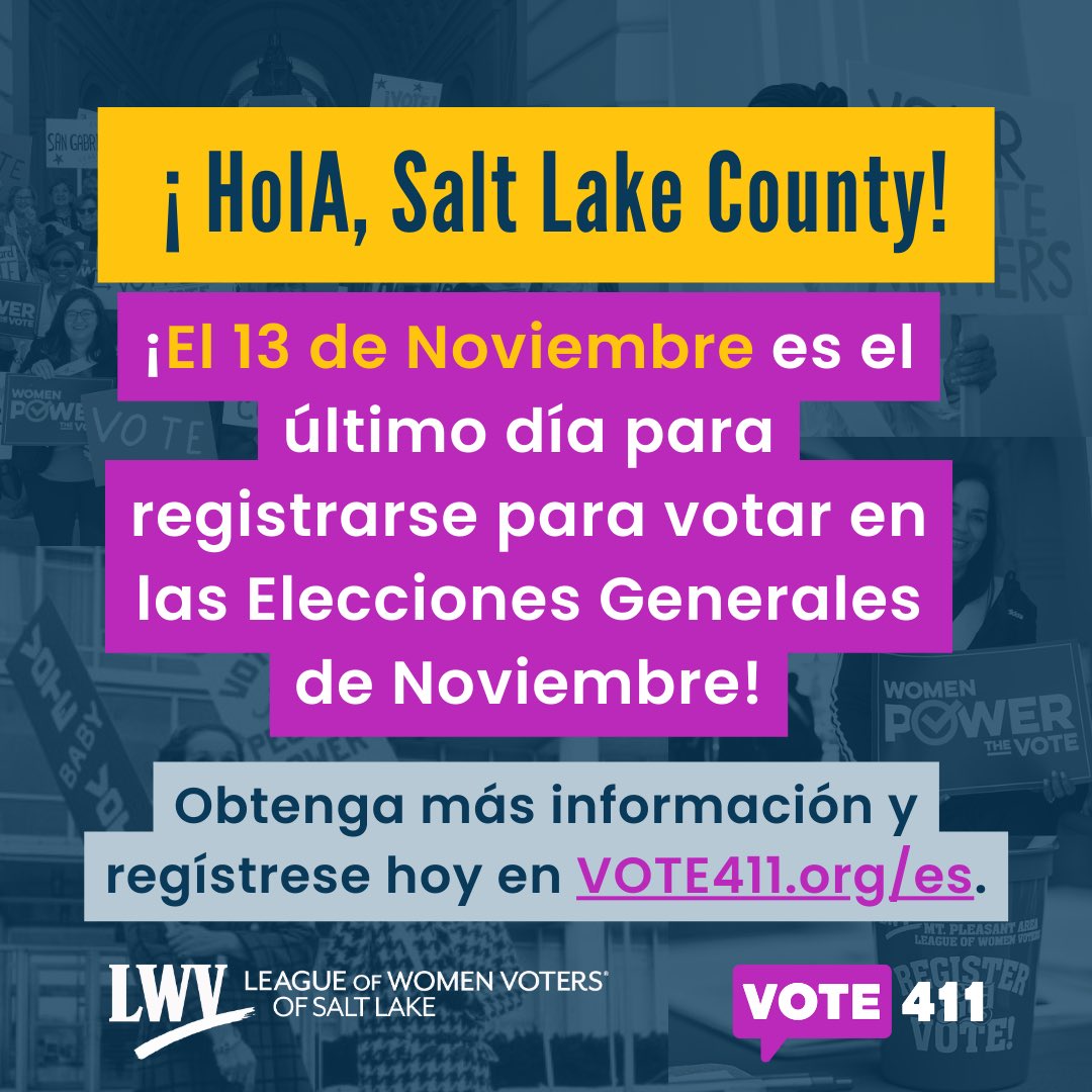lwvsl's tweet photo. Are you registered and ready to vote at the end of this month? If not, be sure to check out Vote411, it's the easiest way to prepare to exercise this important civic duty and make your voice heard! https://t.co/K6ILvnRytQ