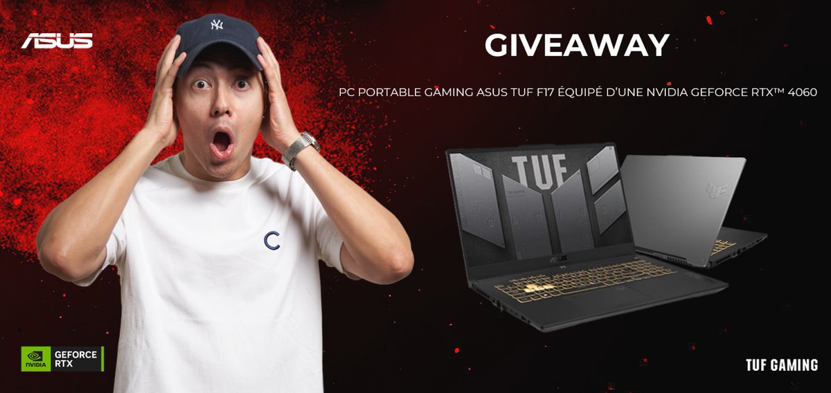 Locklear Industries (@lockl34rtv) on Twitter photo ✨ GIVEAWAY ✨
À l'occasion de la sortie de CoD #MW3, on vous fait gagner une bonne machine pour saigner le multi et poncer le zombie !
Pour tenter de remporter le PC ASUS TUF F17 :
- RT ce tweet
- Suivre <a href="/ASUS_ROG_FR/">ROG France</a>, <a href="/NVIDIAGeForceFR/">NVIDIA GeForce FR</a> & <a href="/Lockl34rTV/">Locklear Industries</a>
Bonne chance 🫰
TAS 17/11 ✨ GIVEAWAY ✨
À l'occasion de la sortie de CoD #MW3, on vous fait gagner une bonne machine pour saigner le multi et poncer le zombie !
Pour tenter de remporter le PC ASUS TUF F17 :
- RT ce tweet
- Suivre <a href="/ASUS_ROG_FR/">ROG France</a>, <a href="/NVIDIAGeForceFR/">NVIDIA GeForce FR</a> & <a href="/Lockl34rTV/">Locklear Industries</a>
Bonne chance 🫰
TAS 17/11