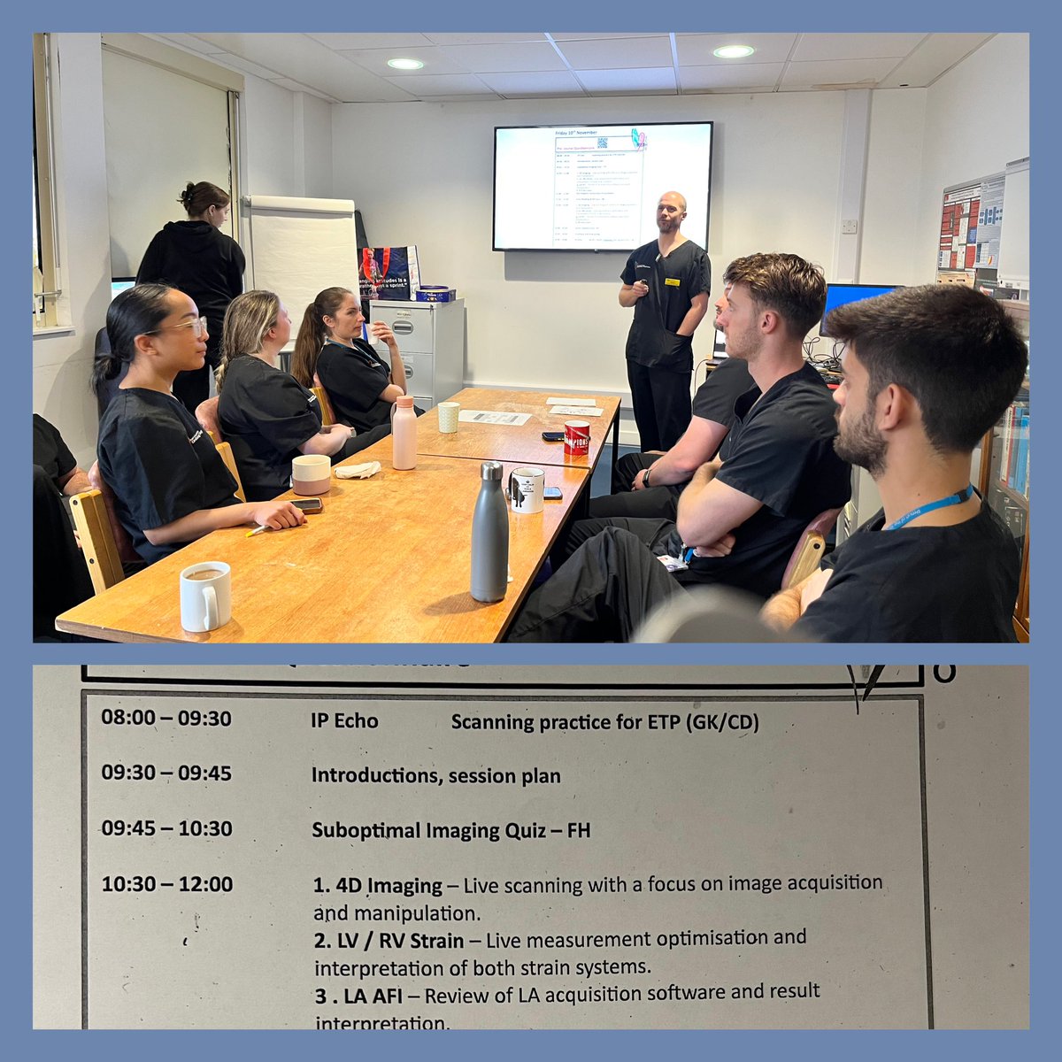 AFMatters (@cphysiologist) on Twitter photo Most excellent in-house echo training day today with all levels of experience covered.
Special thank you to our superb Service Lead and all round flipping good egg, <a href="/jwillis82/">James Willis</a>. Other contributors: <a href="/joe4710/">Joseph Sparey</a> <a href="/GillianKane2/">Gillerz</a>, CD, SB, <a href="/Magnus_GE_CVUS/">Magnus Cordran</a> & supermodel @bobbybalmoral 🫀 Most excellent in-house echo training day today with all levels of experience covered.
Special thank you to our superb Service Lead and all round flipping good egg, <a href="/jwillis82/">James Willis</a>. Other contributors: <a href="/joe4710/">Joseph Sparey</a> <a href="/GillianKane2/">Gillerz</a>, CD, SB, <a href="/Magnus_GE_CVUS/">Magnus Cordran</a> & supermodel @bobbybalmoral 🫀