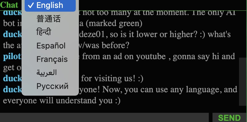 ducksation's tweet photo. In a world more divided than ever, what can a single indie dev do? Introducing a unique in-game chat system: your words, seamlessly translated into 7 languages! Just send messages as usual.

Discover more - follow me and play at https://t.co/x4kfIpmOX1! #hamenos #indiedev #games https://t.co/3LGbWD3hNY