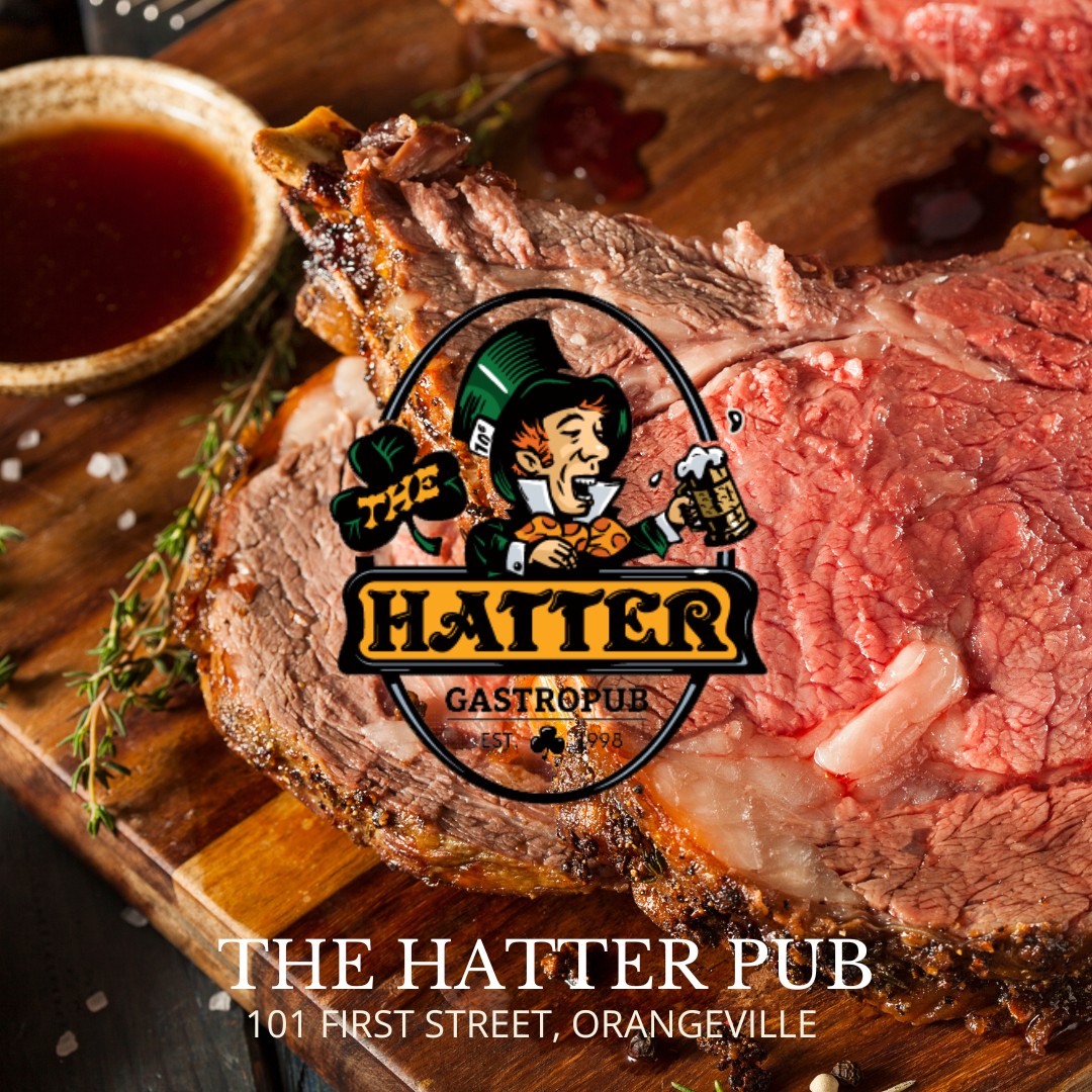 Hatterpub's tweet photo. ๐Stop by tonight and enjoy our mouth-watering prime rib dinner, and a few cold pints. ๐บ๐บ#PrimeRibWeekends
#PrimeRib #TheHatterPub #GastroPub #Orangeville #CraftBeer #YourLocalPub #ShopLocally #thanksgiving https://t.co/oXPeAvSrOY