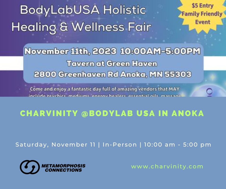 Charvinity @BodyLab USA in Anoka

Check the event here: l8r.it/7nqE

#holistic #healing #metaphysical #energy ⁠#transformation ⁠
⁠#inperson #divinationtools #medium