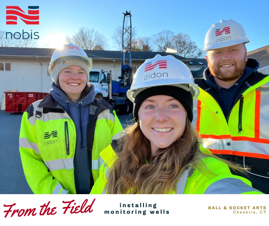 It's From the Field Friday! Bridget Fortier, EIT, Caitlin Odell, and Patrick Moran were out at Ball & Socket Arts in Cheshire, CT, installing monitoring wells using a hollow stem auger drill rig.

#fromthefieldfriday