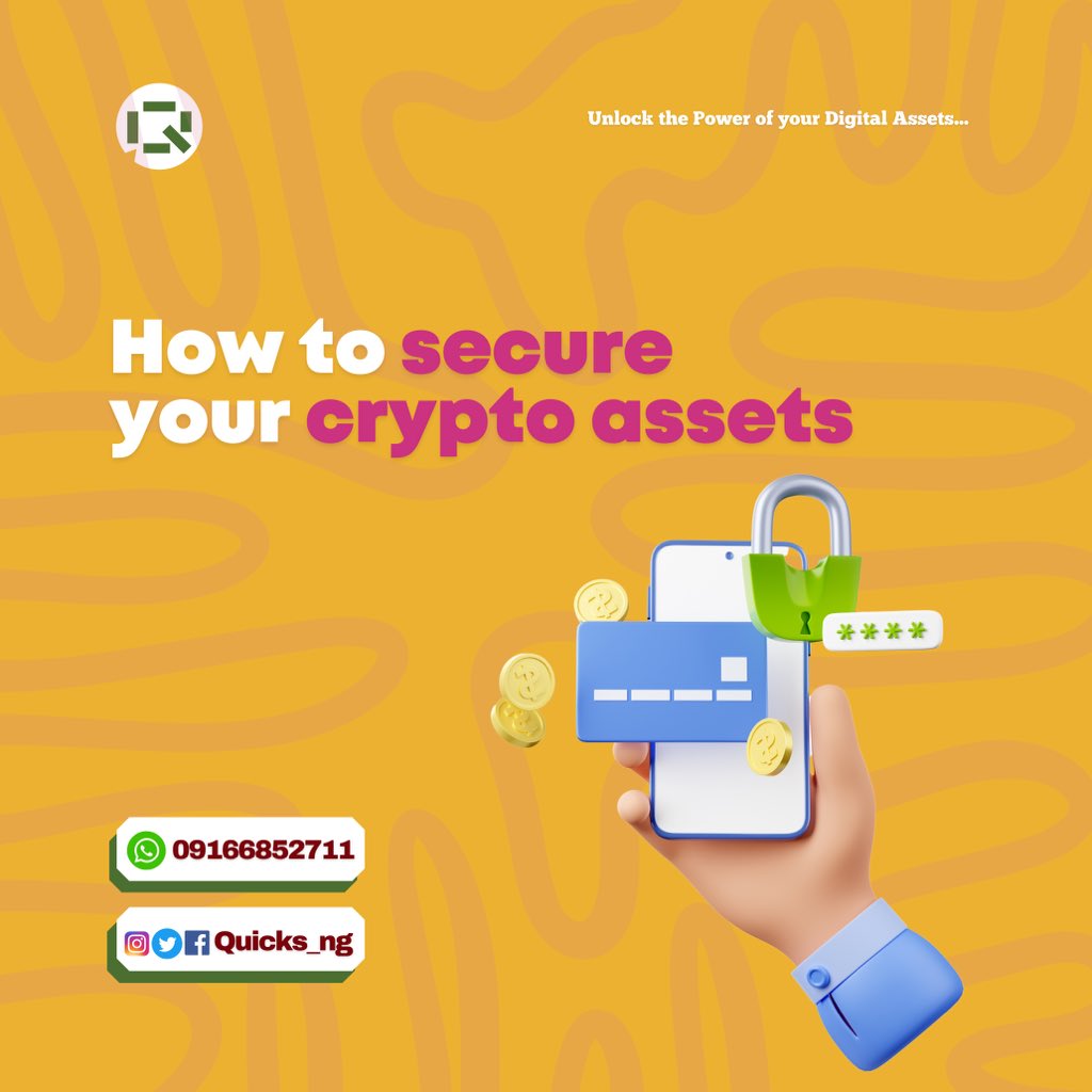Quicks_ng's tweet image. Free tips on how to ensure that your digital assets are being safeguarded properly.

Trade with QuicksNg today.

#friday
#secureassets