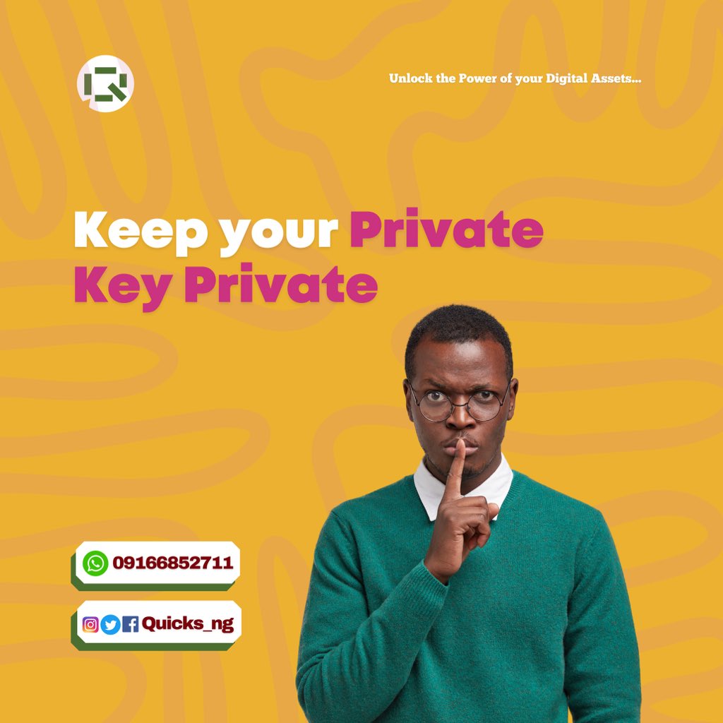Quicks_ng's tweet image. Free tips on how to ensure that your digital assets are being safeguarded properly.

Trade with QuicksNg today.

#friday
#secureassets