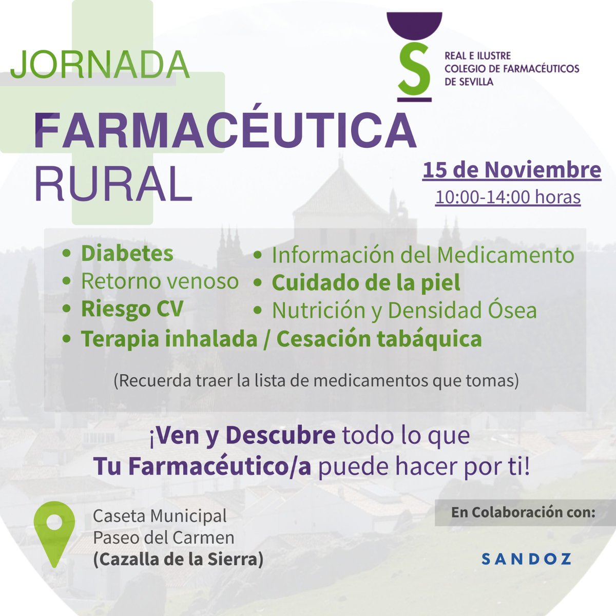 La farmacia rural sevillana implicada con sus pacientes, bonita iniciativa. Enhorabuena