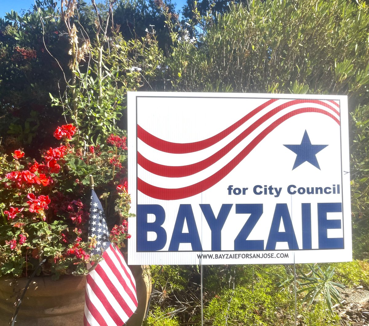 NooranBayzaie's tweet photo. Show your support for our grassroots campaign for change today! 

Reach out via our website or email Nooran@bayzaieforsanjose.com to have a lawn sign delivered directly to your home in District 10.

#Bayzaieforcitycouncil https://t.co/s6QCTt3VsI