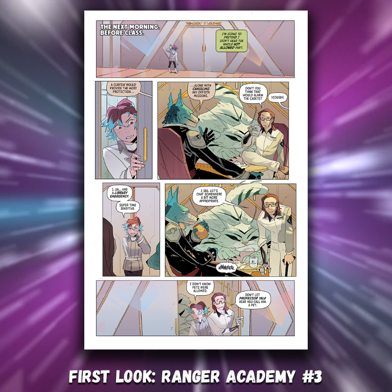 boomstudios's tweet photo. Here’s your first look at RANGER ACADEMY #3, the next issue of the morphinomenal coming-of-age story by writer @mariamorawrites, artist @SteelScarlet, colorist @FabianaMascolo, and letterer @eDukeDW! 𝐅𝐈𝐍𝐀𝐋 𝐎𝐑𝐃𝐄𝐑 𝐂𝐔𝐓𝐎𝐅𝐅 𝐈𝐒 𝐓𝐇𝐈𝐒 𝐌𝐎𝐍𝐃𝐀𝐘! #PowerRangers