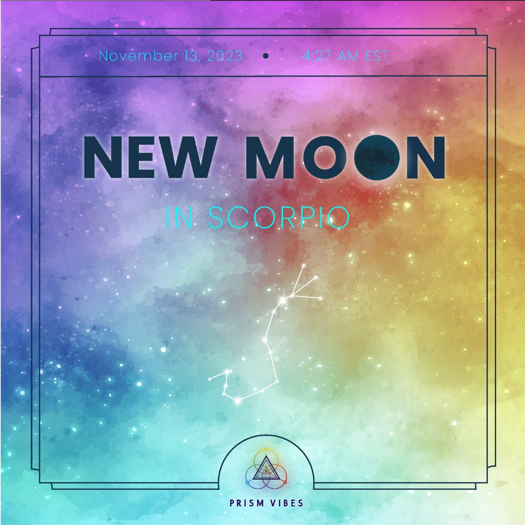 VibePrism's tweet photo. 🌑✨ Embracing the New Moon in Scorpio! Time for deep reflection, transformation, and setting heartfelt intentions. Let's rise anew! 🦂💫 #NewMoonScorpio https://t.co/Hl3B14CM2F