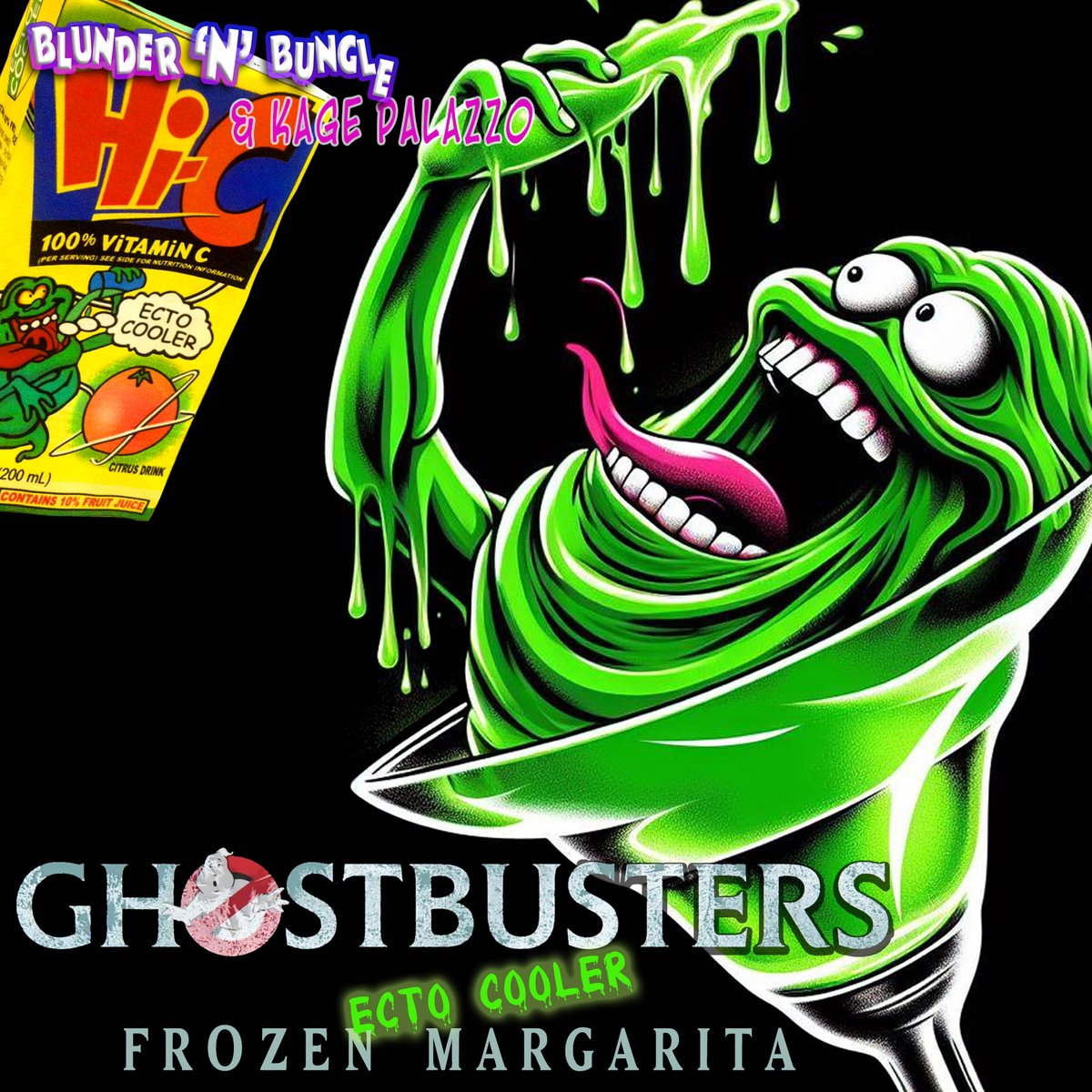 BungleItUp's tweet photo. We filmed this video a day before the drop of the trailer for the new #ghostbustersfrozenempire movie! If that trailer has you in the mood for a cold drink check out how to make our #ectocooler #frozenmargarita! on #YouTube! https://t.co/dClvWpDU2l https://t.co/kIXqiXAZdK