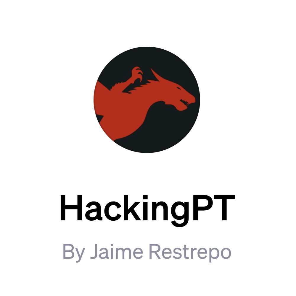 HackingPT es un modelo de ChatGPT personalizado para seguridad informática, entrenado con contenido de alta calidad y configurado para proporcionar respuestas veraces desde la perspectiva de un pentester. 
Si tienes ChatGPT plus, te invitamos a probarlo y compartir sus