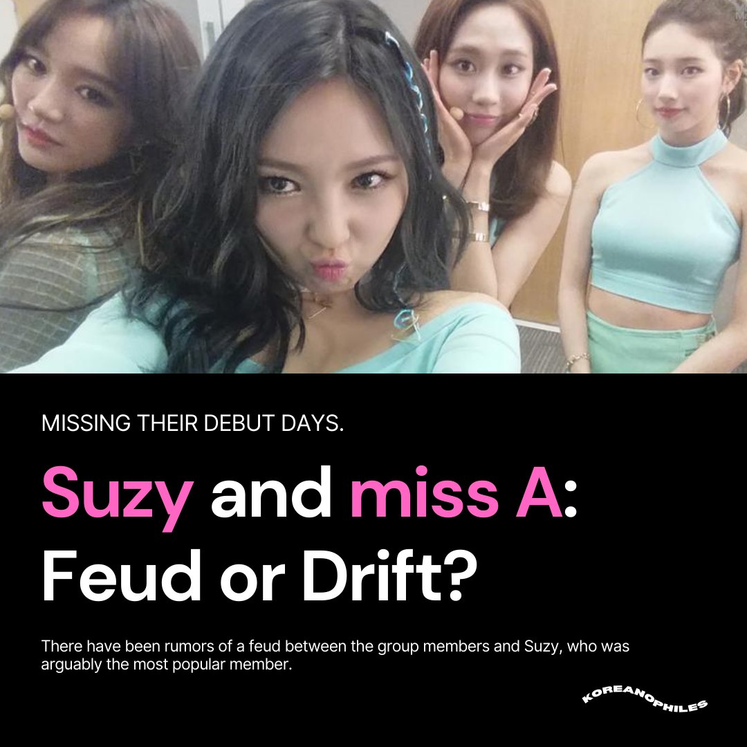 THEY WERE SO CLOSE BACK THEN 🥲 miss A, one of the most popular groups of the 2nd generation, known for their catchy songs and synchronized dancing. However, there have been rumors of a feud between the group members and Suzy. FULL STORY: koreanophiles.co/miss-a-there-f… #SUZY #missA