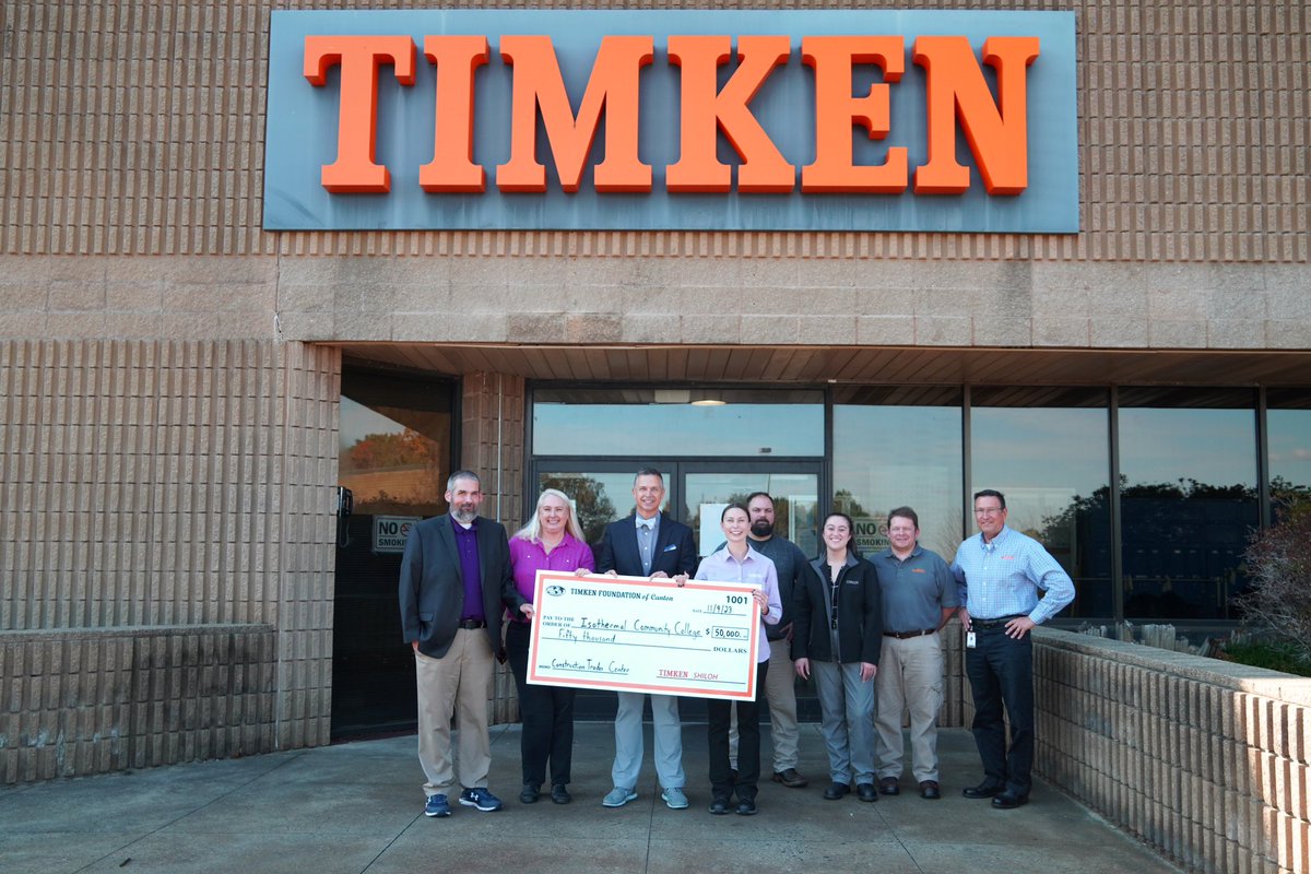 Thanks to our partners @Timken Foundation of Canton for the generous grant to support the renovation of the Construction Trades Center at Isothermal Community College. #YourDreamOurMission #great58