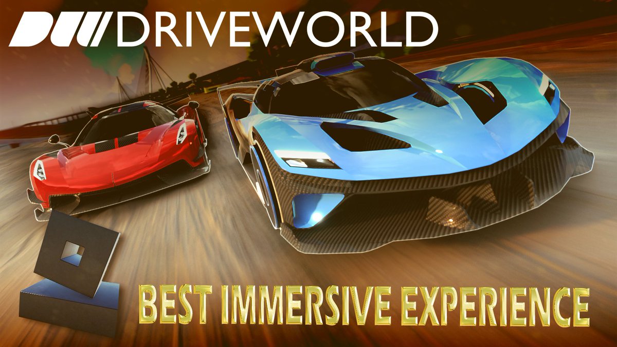 We're honored to be voted as Best Immersive Experience at this year's @Roblox Innovation Awards. Thank you so much to all of our players for supporting us. We hope to grow our game to newer, bigger heights than ever before! #Driveworld #Roblox #RobloxDev