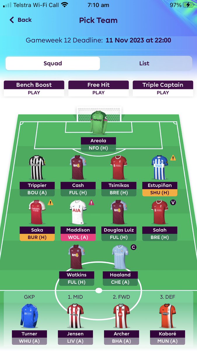 Best suggestions for gw11
