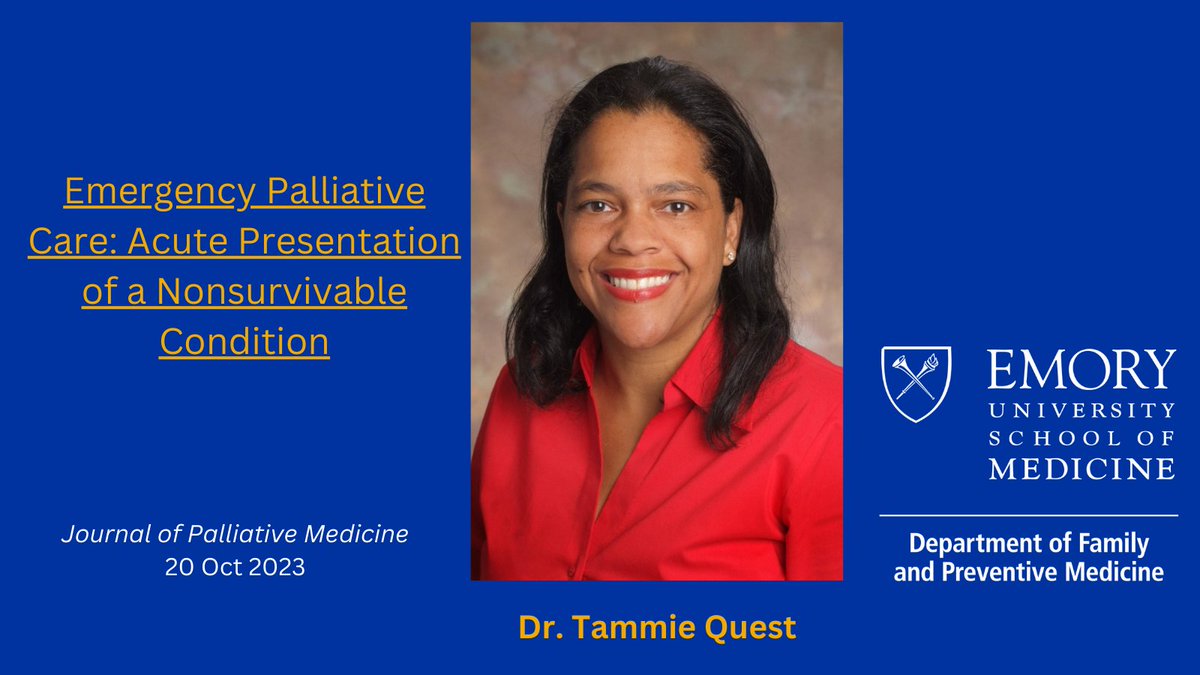 Emory Dept of Family & Preventive Medicine (@emoryfammed) on Twitter photo Check out this new publication, the first in a series on emergency #palliative care from <a href="/EmoryFamMed/">Emory Dept of Family & Preventive Medicine</a> faculty <a href="/questmd/">ezlololol</a> "Emergency Palliative Care: Acute Presentation of a Nonsurvivable Condition." <a href="/EmoryMedicine/">Emory School of Medicine</a> #MedEd pubmed.ncbi.nlm.nih.gov/37862128/ Check out this new publication, the first in a series on emergency #palliative care from <a href="/EmoryFamMed/">Emory Dept of Family & Preventive Medicine</a> faculty <a href="/questmd/">ezlololol</a> "Emergency Palliative Care: Acute Presentation of a Nonsurvivable Condition." <a href="/EmoryMedicine/">Emory School of Medicine</a> #MedEd pubmed.ncbi.nlm.nih.gov/37862128/