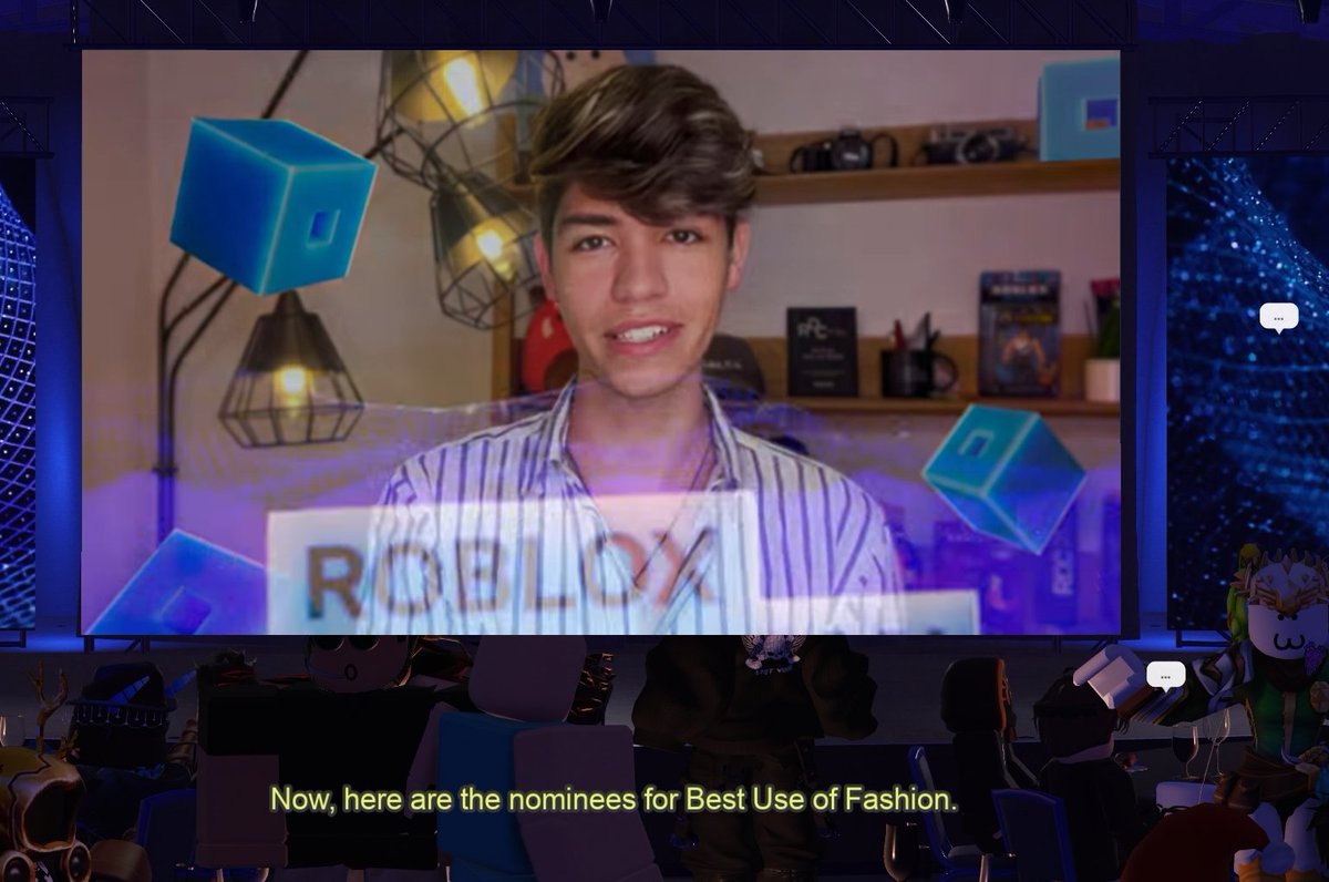 WOOOO!!! 🥳 Congrats @MuneebParwazMP on winning best use of fashion!!! Honored to present your award!!! #Roblox #Robloxdev #RobloxUGC #RobloxInnovationAwards